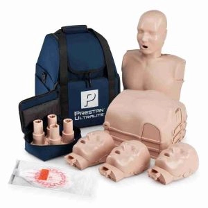 Prestan Professional Adult Ultralite CPR Training Manikins - 4-Pack with Carry Bag